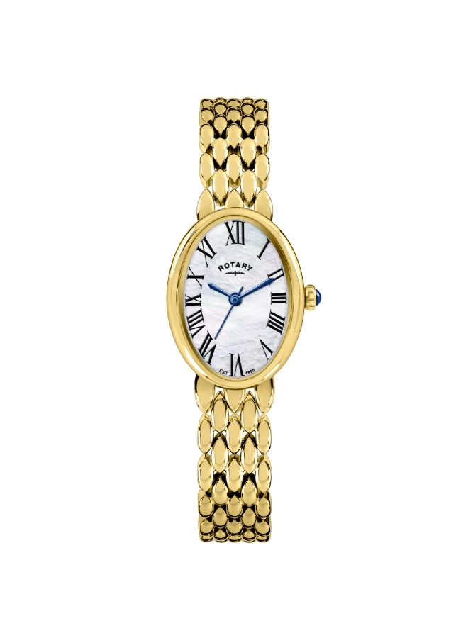 ROTARY Rotary Ladies Heritage Astoria Mother Of Pearl Dial Gold Plated Stainless Steel Pebble Bracelet Watch - RLB10024/07
