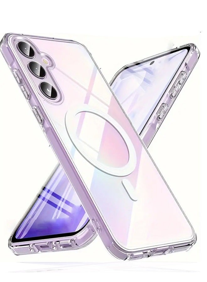 Techie جراب شفاف سامسونج جالاكسي A55 5G مع ماغسيف - غطاء رفيع مقاوم للاصفرار مع حماية عدسة الكاميرا، حامل مغناطيسي متوافق - Image 1