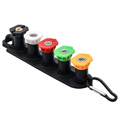 MARSTEK Pressure Washer Tips, Set of 5 Pressure Washer Nozzle Tips with Nozzle Holder, 1/4 Inch Quick Connect Power Washer Tips, 4000 PSI, Multiple Degrees Rinse Kit, Pressure Washer Accessories - Image 4