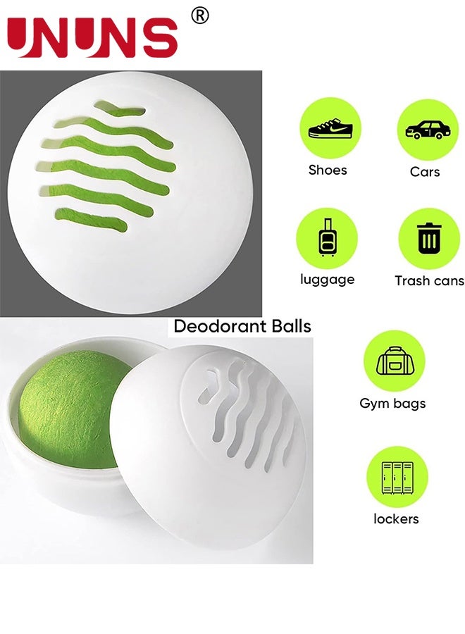 UNUNS Air Freshener Tablets,30pcs Deodorizer Balls,Solid Air Cleaning,Shoes Ball Odor Eliminator,Refreshing Car Air Freshener Ball for Closet Locker Luggage Cabinet - Image 3