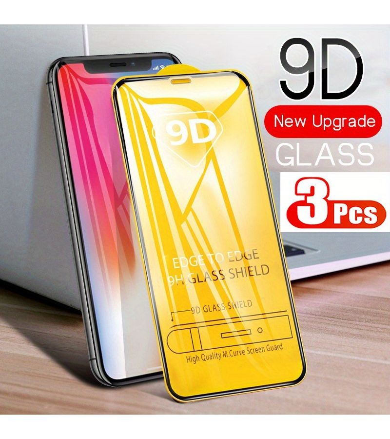 3 Pcs 9D Tempered Glass Screen Protector For Redmi 8 14S 14C 13 13C 12 12C 11 10 9 8 Pro 11S 10S 9S 15C - Image 1