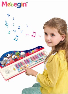 MEBEGIN Piano Keyboard Toy with 13 Animal Calls, Multifunctional Electronic Piano Toy, Preschool Learning Educational Instruments Toy, Great Toddler Musical Toy, Early Development Activity Toy, Suitable for Kids Aged 3+, 32*16.7cm  - Image 1