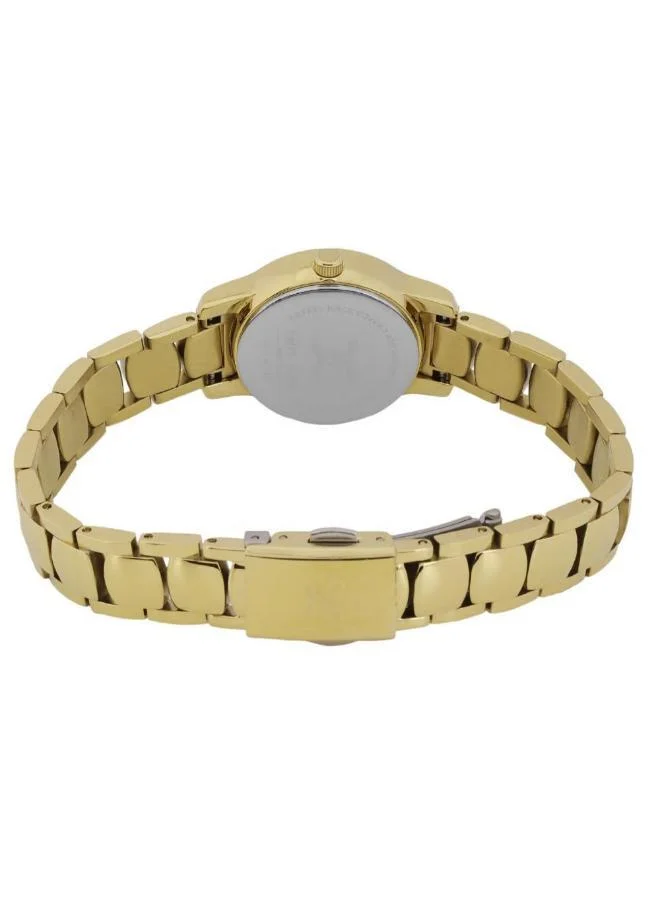 DANIEL KLEIN Women's Stainless Steel Gold Alloy Case Analog Dark Green Round Sunray Dial Japanese Quartz Premium 30 Meters Water Resistant