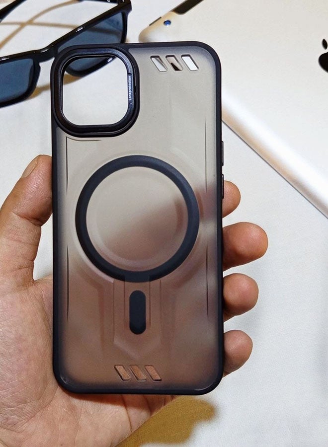 Premium Shockproof Case for Iphone 11 - with Metal Camera Frame - Stylish Matte Magnetic Cover for All Ages and Supports MagSafe - Anti-fingerprint, Camera Protection, Drop Resistant - Compatible with Iphone 11 - Black - Image 4