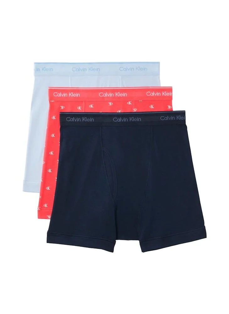 CALVIN KLEIN 3 Pack Boxer Briefs - Cotton Classics