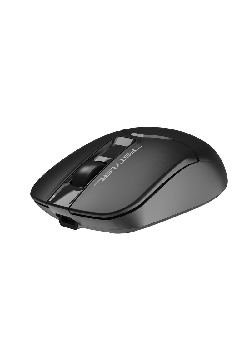 A4TECH A4TECH Dual Mode Wireless/Bluetooth Mouse With Silent Click FB12S, Auto Power Saving, Windows, Mac, Chrome OS, Android, Black  - Image 2