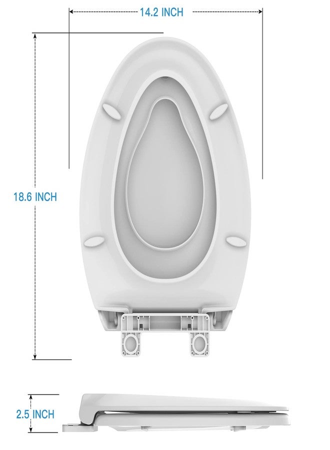 GAOMON Elongated Toilet Seat with Toddler Seat, White Toilet Lid for Kids and Adults, Soft Close PP Toilet Seat with Child Seat, Toddler Toilet Seat for Home Kids Potty Training - Image 3