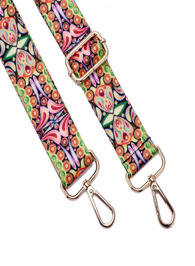 ZOOEASS Wide Shoulder Strap Adjustable Replacement Belt Guitar Style Crossbody Bag Handbag Strap Multicolor Canvas Straps(Wide:1.4in) (Paisley) - Image 2