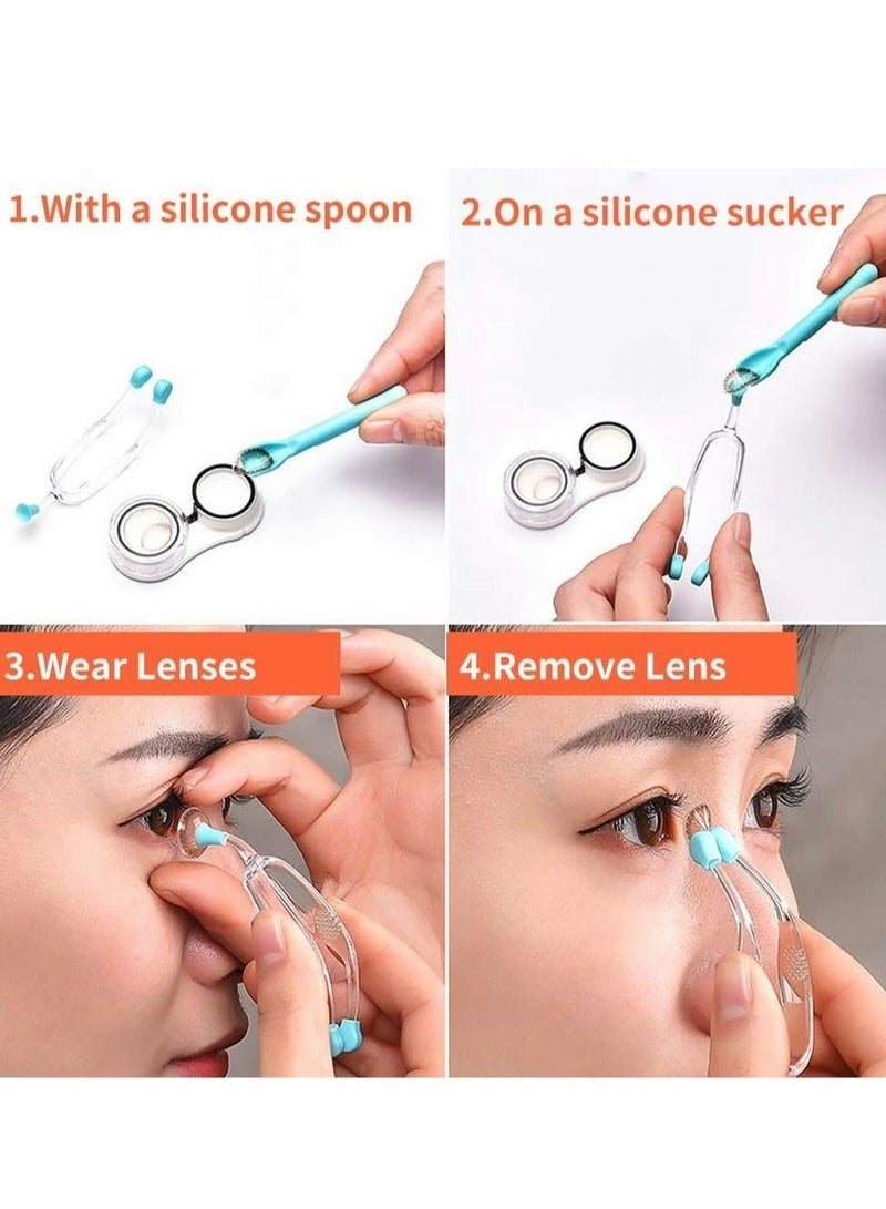 SYOSI 4 pcs Hard Contact Lens Remover RGP Plunger for Soft Hard Lenses - Image 4