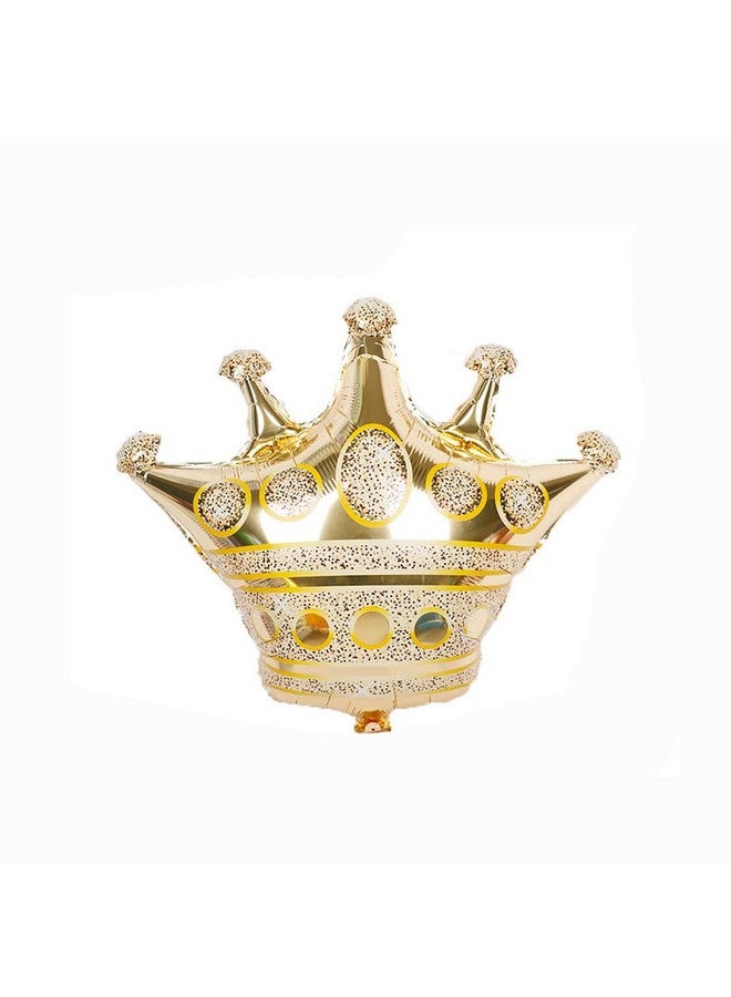 MORNDEW 5 Pcs Happy Birthday Fivepointed Star Gold Crown 1 Foil Balloons For Birthday Party Baby Shower Decorations - Image 3