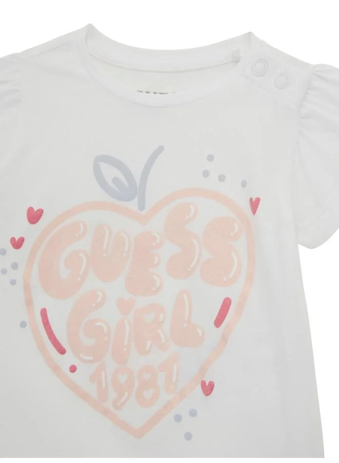 جس Kids Slogan Printed Crew Neck T-Shirt