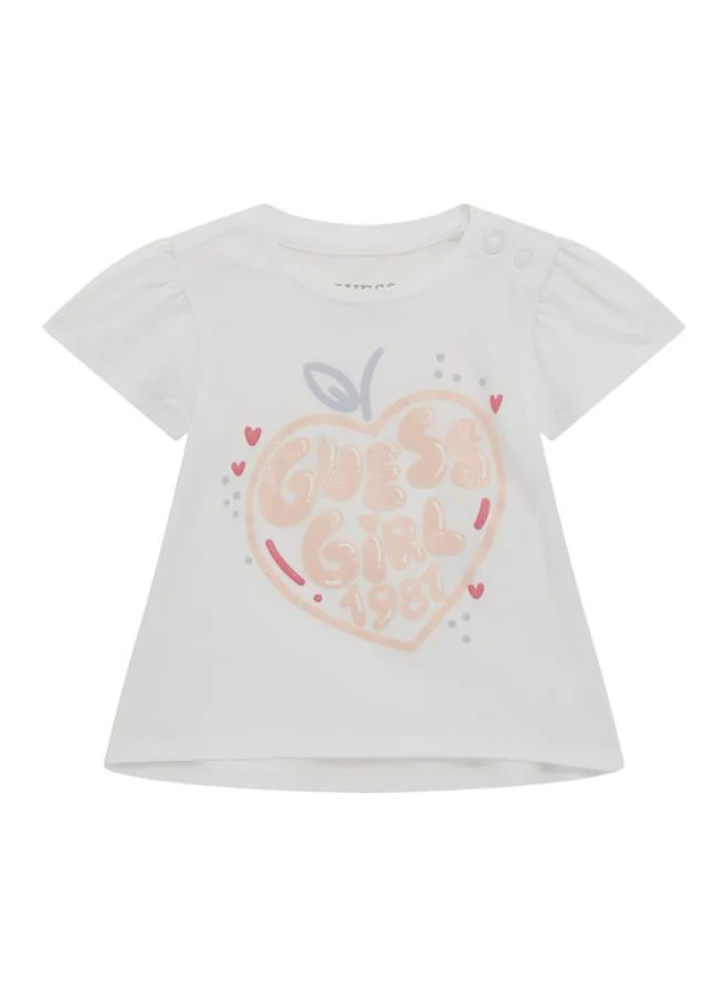 جس Kids Slogan Printed Crew Neck T-Shirt