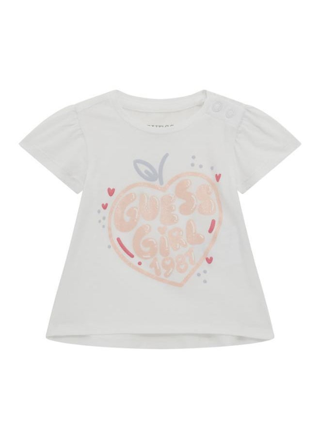 GUESS Kids Slogan Printed Crew Neck T-Shirt  - Image 1