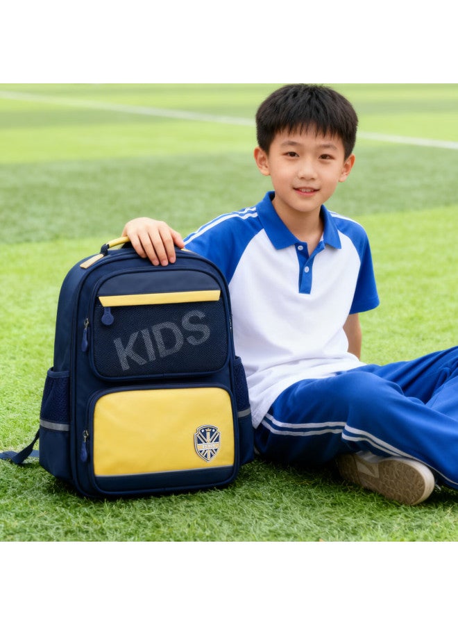Edison Primary School Backpack Lightweight Spine And Waist Protection Anti-drop Reflective Kids Bag L38-2 For Grades 1-3-6 - Image 4