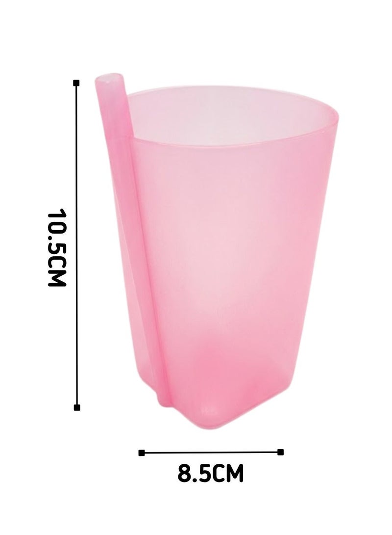 ALFAHA 4-piece plastic cup set for children, featuring a built-in straw and a 350ml capacity; multicolored. - Image 2