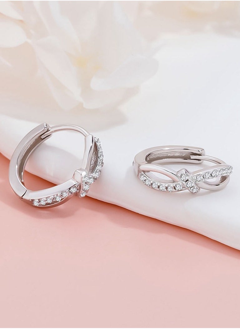 xozgdovg Bow ear buckle fashion women's earrings light luxury high-end niche all-matching ear earrings  - Image 2
