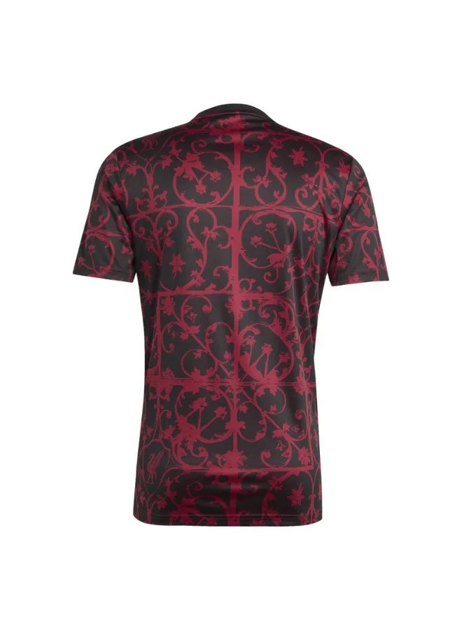 اديداس قميص ليفربول الأسود بأكمام قصيرة للرجال