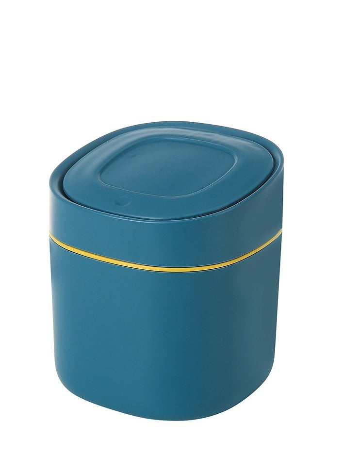 loyal Mini Desktop Trash Can, Household Desk Wastebasket With Lid For Storage Of Sundries And Cleaning Tube  - Image 4