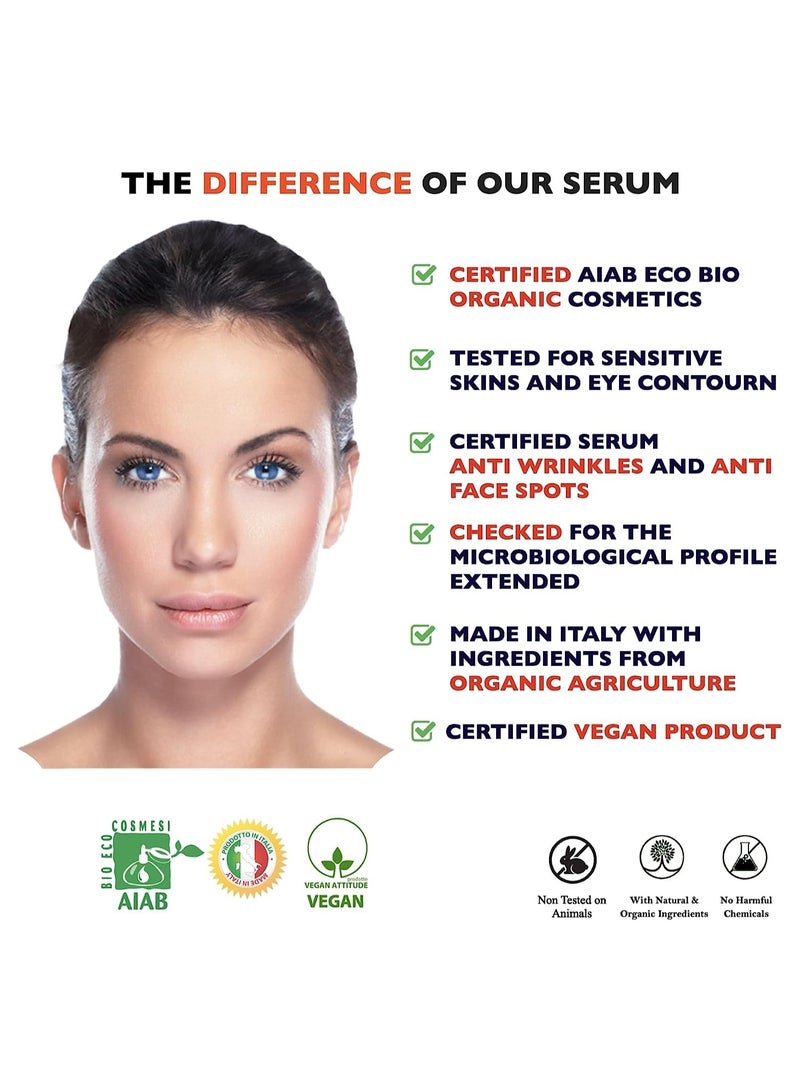 Florence Organic Vitamin c and Hyaluronic Acid Serum for Aging, Dark Spots and Wrinkles 60ml - Image 3