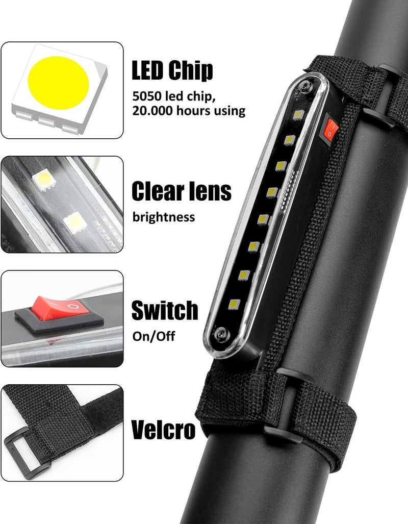 SUNPIE UTV Dome Light, Roll Bar Mount LED Lights Compatible with Jeep Model UTV ATV Truck Off Road Vehicle w/Eight LED Chips, Upgrade Battery Cover, 1PC Gulf standard sizing alternatives - Image 2
