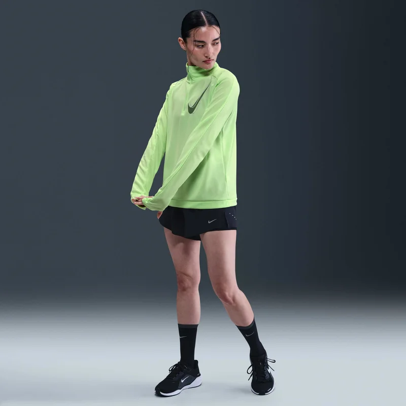 Nike Green Women's Swoosh Dri-FIT 1/2-Zip Mid Layer Running Top for Women | Best Price UAE