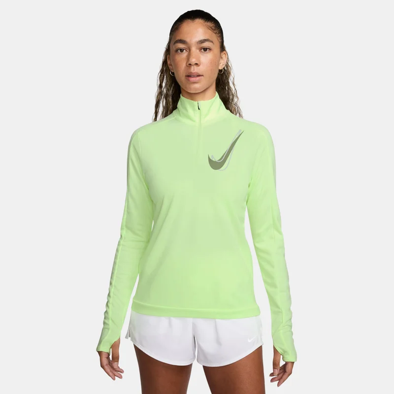 Nike Green Women's Swoosh Dri-FIT 1/2-Zip Mid Layer Running Top for Women | Best Price UAE