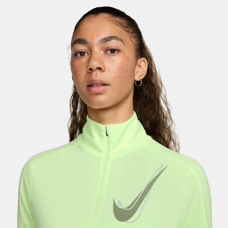 Nike Green Women's Swoosh Dri-FIT 1/2-Zip Mid Layer Running Top for Women | Best Price UAE