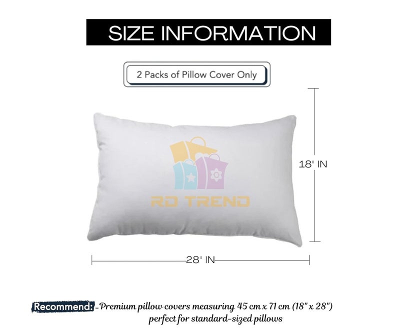 RD TREND® Cotton Quilted Pillow Cover Set of 2 |Ultra-Soft, Cooling & Breathable | Skin & Hair Friendly | Hidden Zipper Pillowcases for Bedroom |Standard Size 18x28 Inches, Beige - Image 4