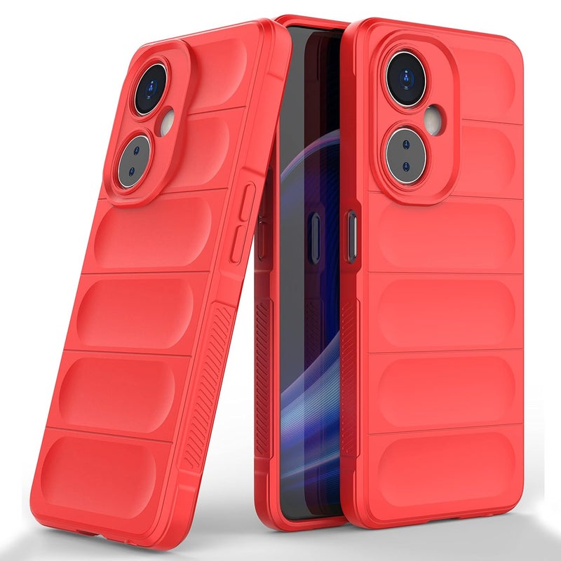 ZAPCASE غطاء خلفي لهاتف Oneplus Nord Ce 3 Lite 5G | متوافق مع غطاء خلفي لهاتف Oneplus Nord Ce 3 Lite 5G | غطاء سحري من السيليكون السائل مع حماية للكاميرا | أحمر - Image 1