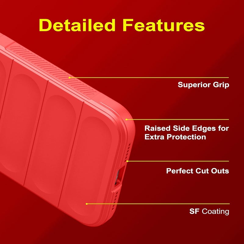 ZAPCASE غطاء خلفي لهاتف Oneplus Nord Ce 3 Lite 5G | متوافق مع غطاء خلفي لهاتف Oneplus Nord Ce 3 Lite 5G | غطاء سحري من السيليكون السائل مع حماية للكاميرا | أحمر - Image 2