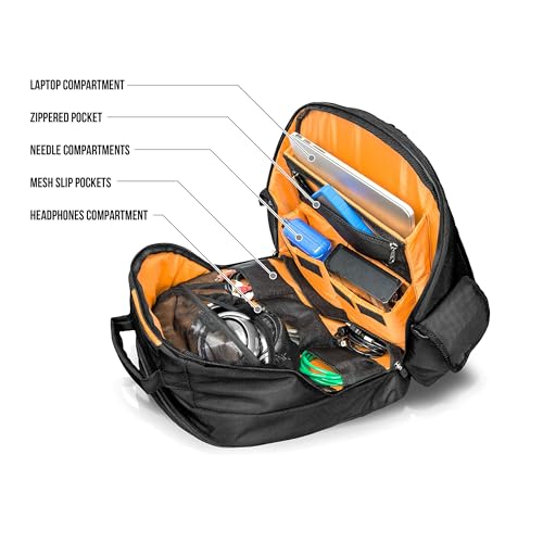 JetPack Prime DJ Backpack for DVS, Mobile, or Club Gigs, Bag Carry Mixers S9, 62, etc., Laptop, Stand, Tablet, Headphone, Vinyl Records, USB Mobile Devices, Needle Case, Cables, Microphone & More - Image 3