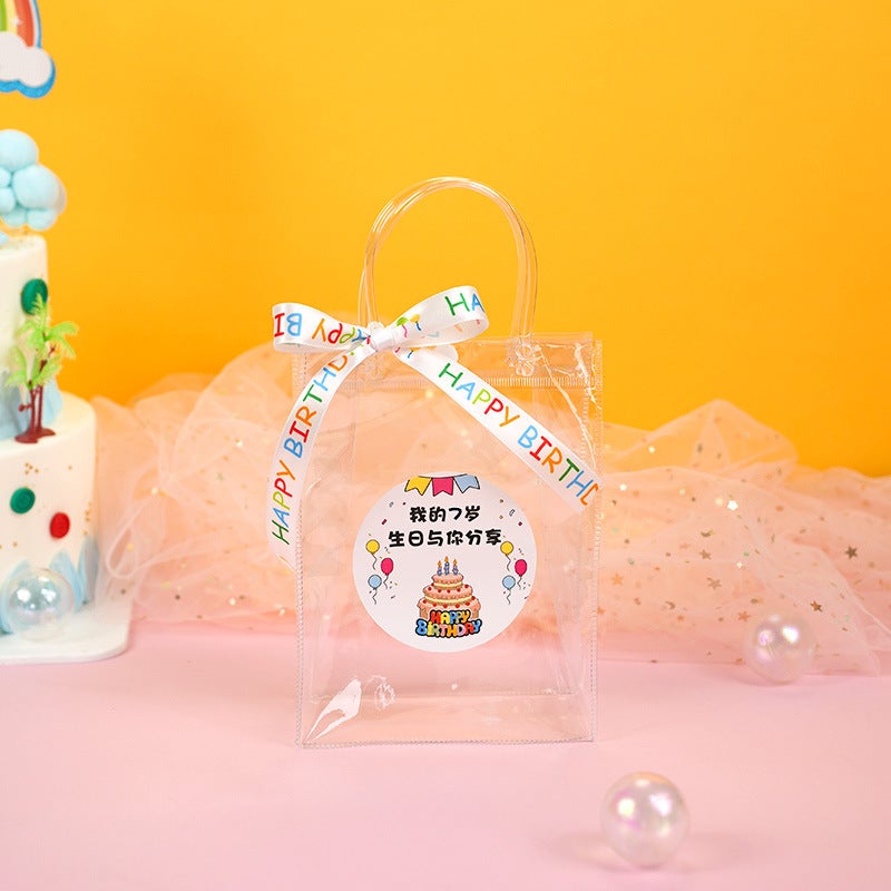 Gift Bag Transparent High-End Sense Birthday Bag Children'S Character Tote Bag - Image 1