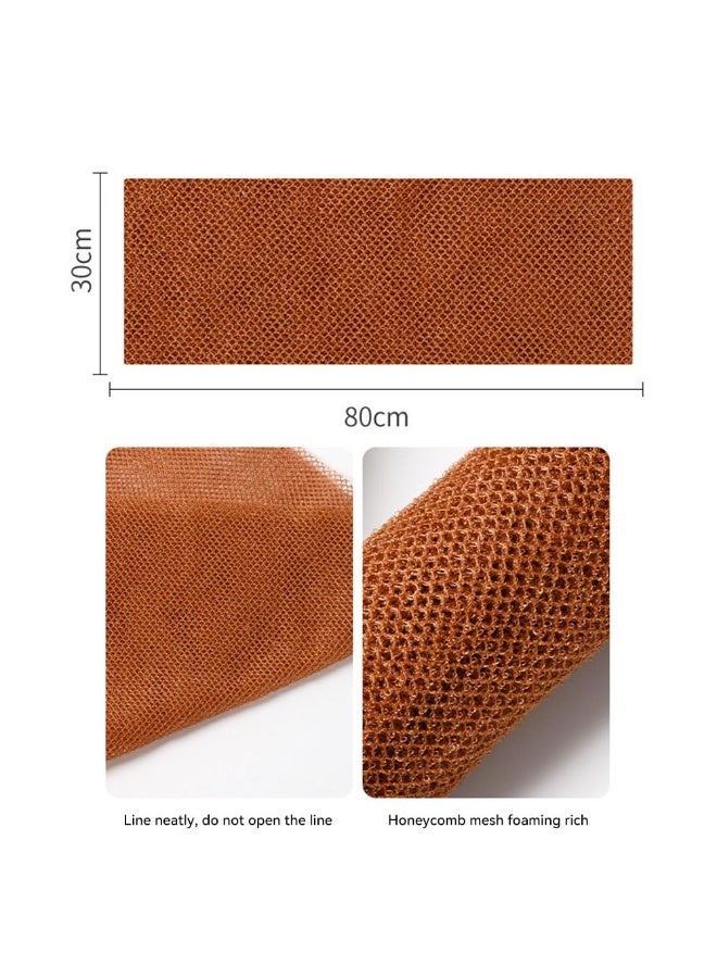 JZS African Net Bath Sponge, 4 Pack African Exfoliating Net Long Bath Sponge Exfoliating Shower Body Scrubber Back Skin Smoother - Image 2