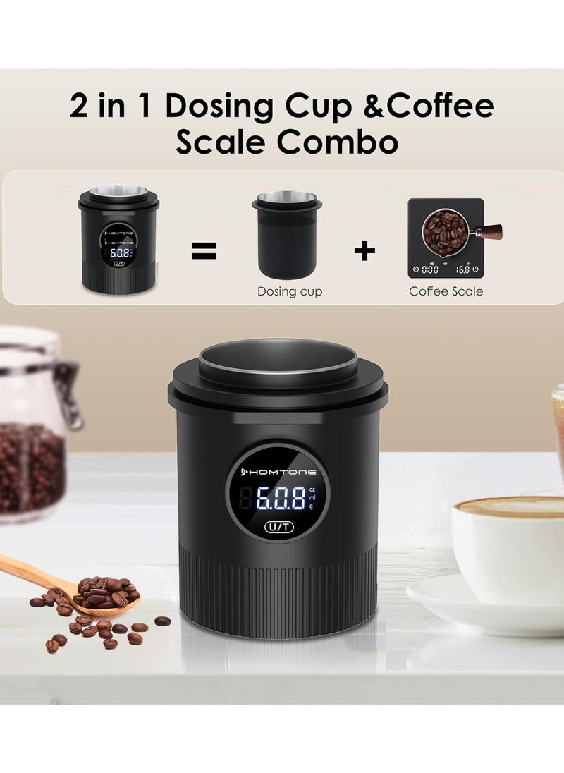 Generic Smart Dosing Cup & Coffee Scale – Precision 0.05g, USB-C Rechargeable 500mAh, Stainless Steel, Fits 58mm Portafilters – Perfect for Espresso, Drip Coffee, and More  - Image 5