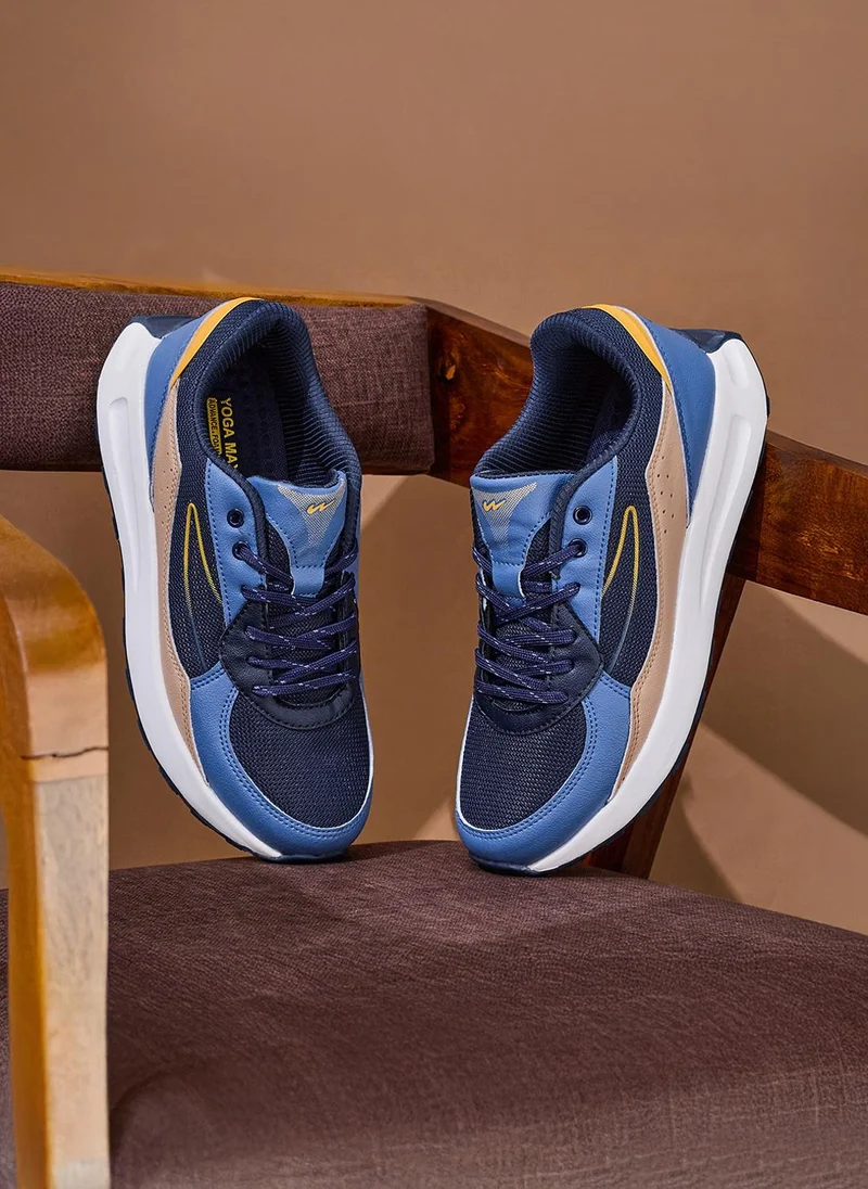 CAMPUS Men Cable Bubble Yoga Max Lace-Up Sneakers-Navy