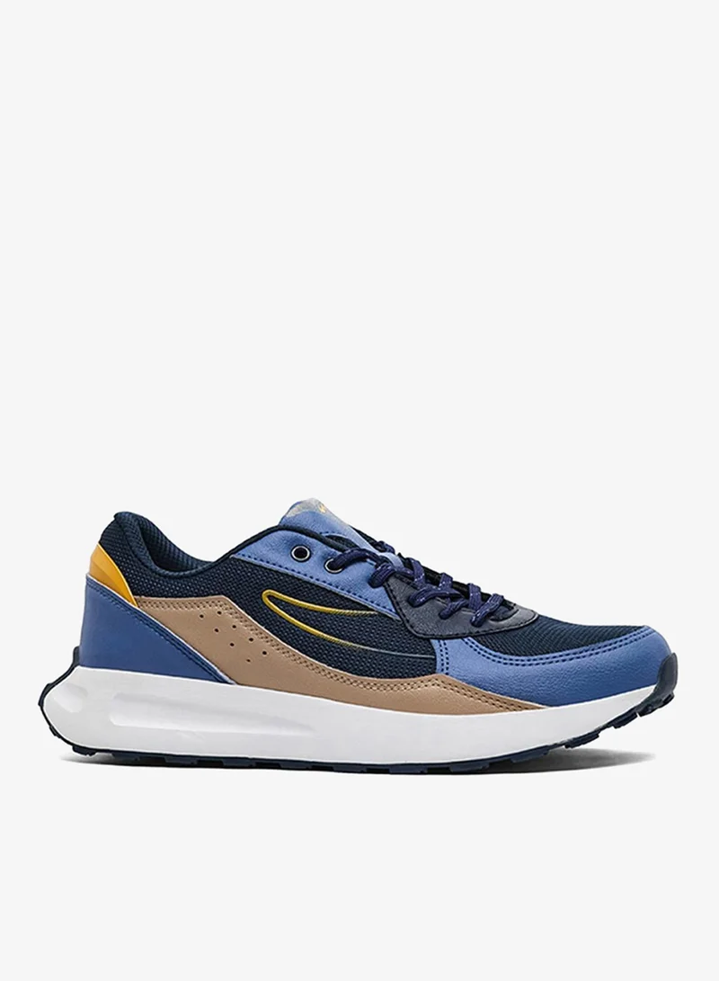 CAMPUS Men Cable Bubble Yoga Max Lace-Up Sneakers-Navy