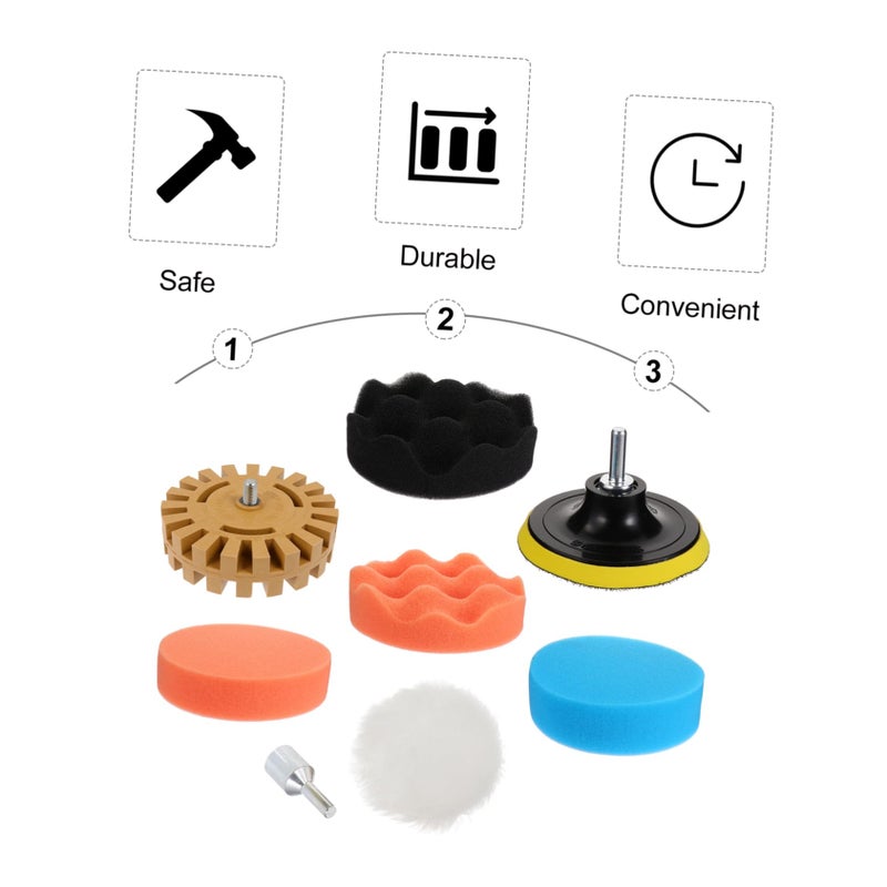 8Pcs Rubber Wheel Decal Removal Tool Kit for RV Car Paint Safe Sticker Adhesive Remover - Image 3