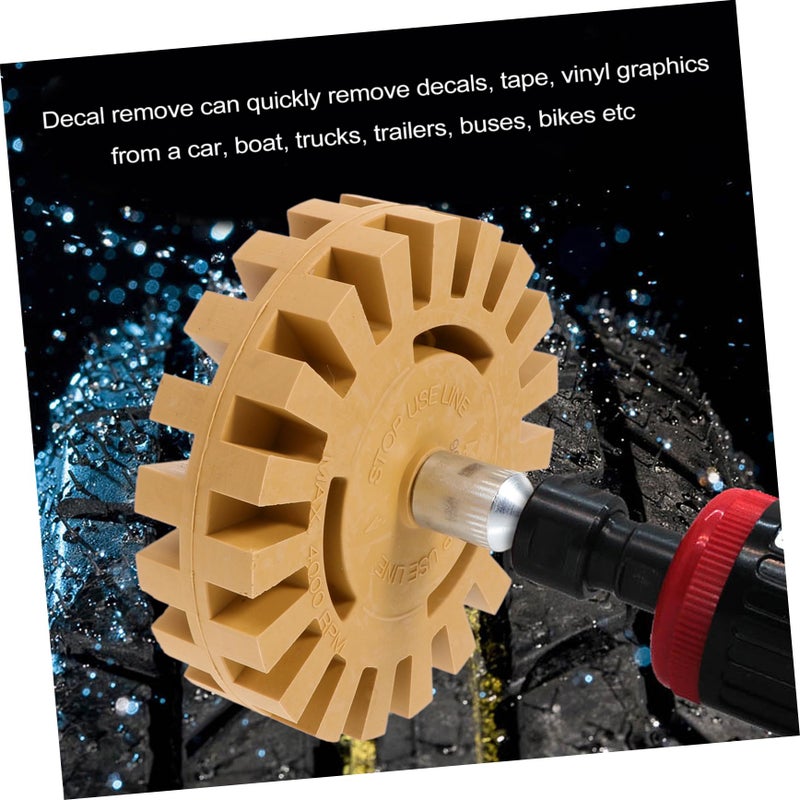 8Pcs Rubber Wheel Decal Removal Tool Kit for RV Car Paint Safe Sticker Adhesive Remover - Image 4