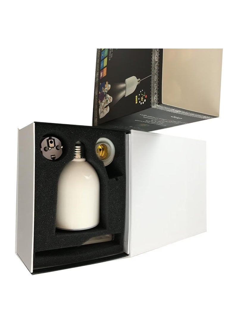 TIGER Premium Quran LED Lamp with Speaker - Wireless Bluetooth, Remote Control, 8GB Memory, 600 Lumens, Translation Support - Ideal for Quranic Learning and Beautiful Illumination in White - Image 3