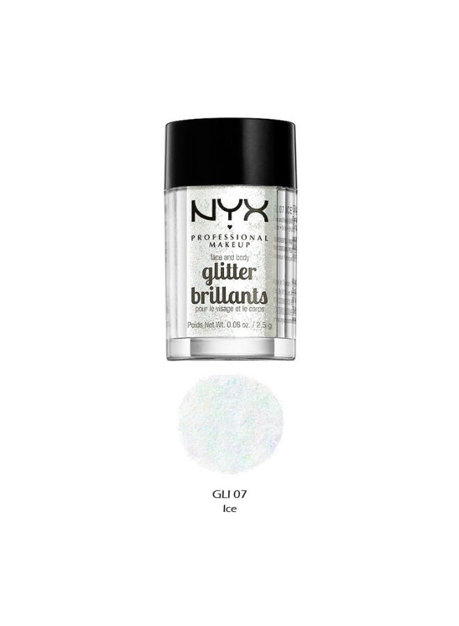نيكس مكياج المحترفين بريق الوجه والجسم - GLI07 ICE 2.5 جرام - Image 1