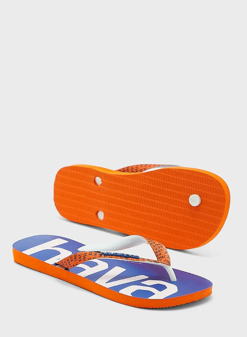havaianas Logo Flip Flops