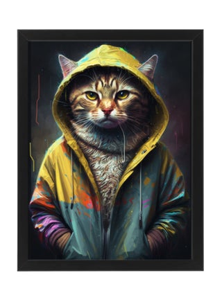 Cool Cat in Hoodie Wall Art Poster with Frame 30x40cm - pzsku/Z74E32B330965D169D651Z/45/_/1700806546/84e2ad62-a272-4b0a-a3d0-2d96b52ef52b