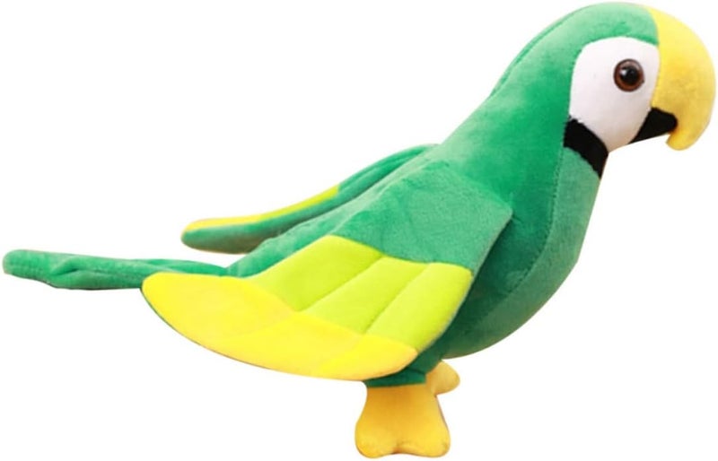 Green Bird Plush Toy: 1 Pc Soft Parrot Stuffed Animal - Miniature Toddler Rag Doll for Kids & Toddler Playtime - Image 1