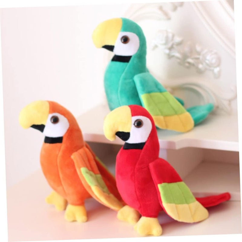 Green Bird Plush Toy: 1 Pc Soft Parrot Stuffed Animal - Miniature Toddler Rag Doll for Kids & Toddler Playtime - Image 4