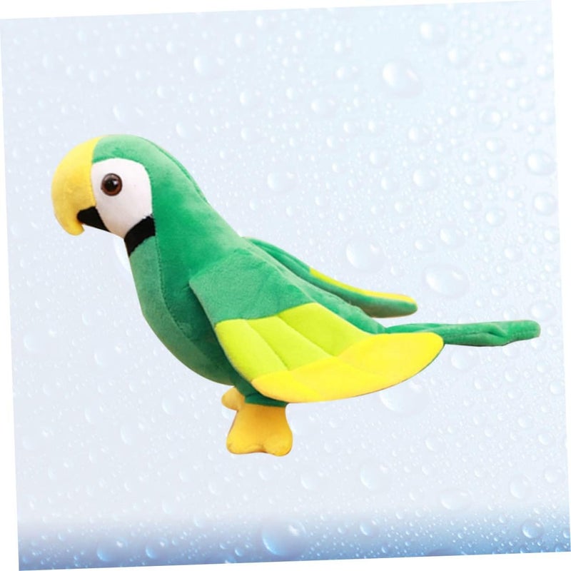Green Bird Plush Toy: 1 Pc Soft Parrot Stuffed Animal - Miniature Toddler Rag Doll for Kids & Toddler Playtime - Image 2