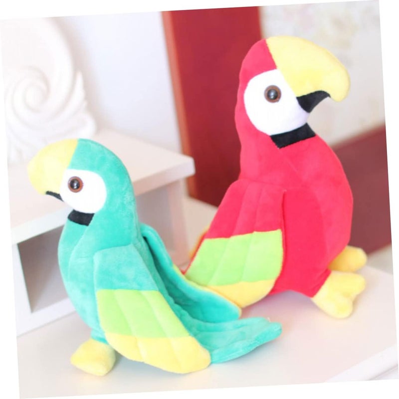 Green Bird Plush Toy: 1 Pc Soft Parrot Stuffed Animal - Miniature Toddler Rag Doll for Kids & Toddler Playtime - Image 5