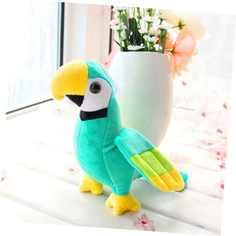 Green Bird Plush Toy: 1 Pc Soft Parrot Stuffed Animal - Miniature Toddler Rag Doll for Kids & Toddler Playtime - Image 3