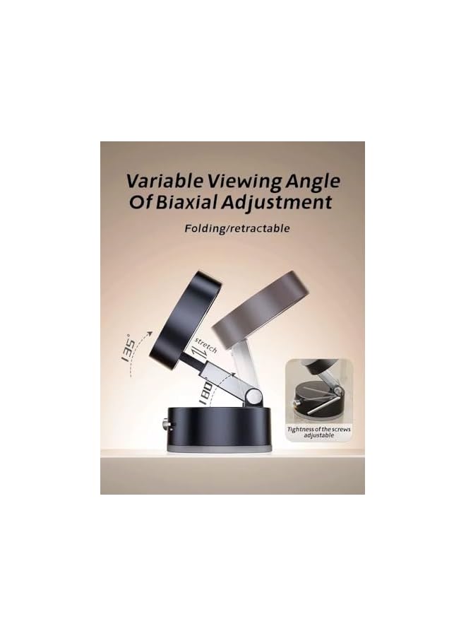 S-TOP Vacuum Double-Sided Toggle Adsorption & Magnetic Phone Stand A2 | Hands-Free, Strong Magnetic Hold, Compact Foldable Design, Stable Suction Base for Car, Home, Travel (Black) - Image 4