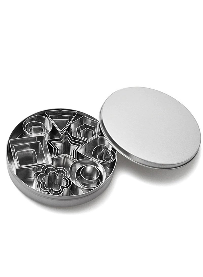 24 Pcs/Set Stainless Steel Cookie Cutters Set Mini Biscuit Shape Mold Plate Decoration Tool  - Image 2