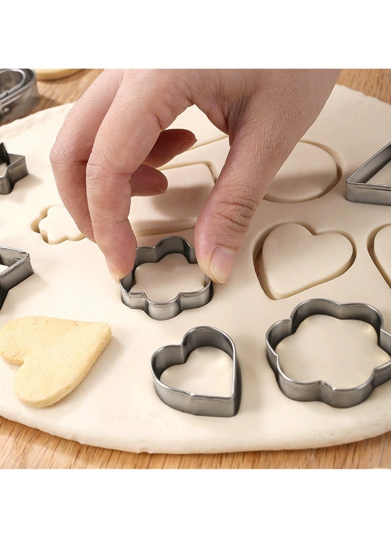 24 Pcs/Set Stainless Steel Cookie Cutters Set Mini Biscuit Shape Mold Plate Decoration Tool  - Image 3